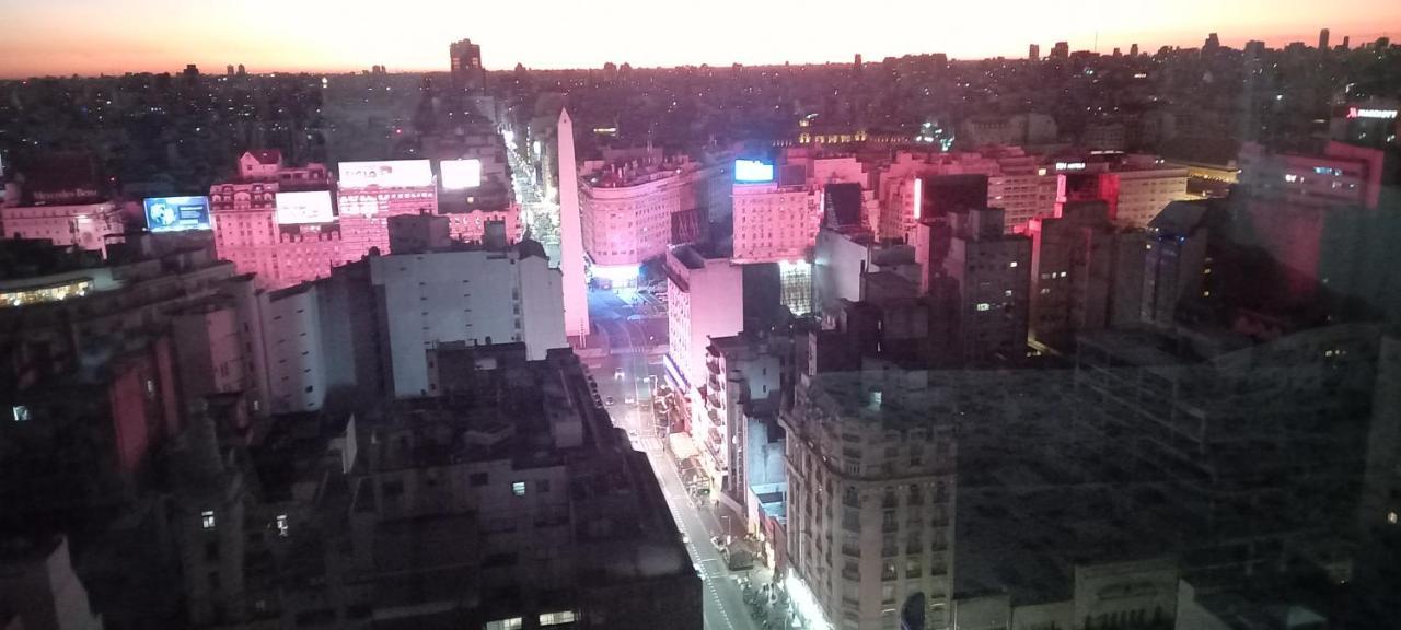 Que Mejor Vista Del Obelisco Piso A La Calle Corrientes Buenos Aires Ngoại thất bức ảnh